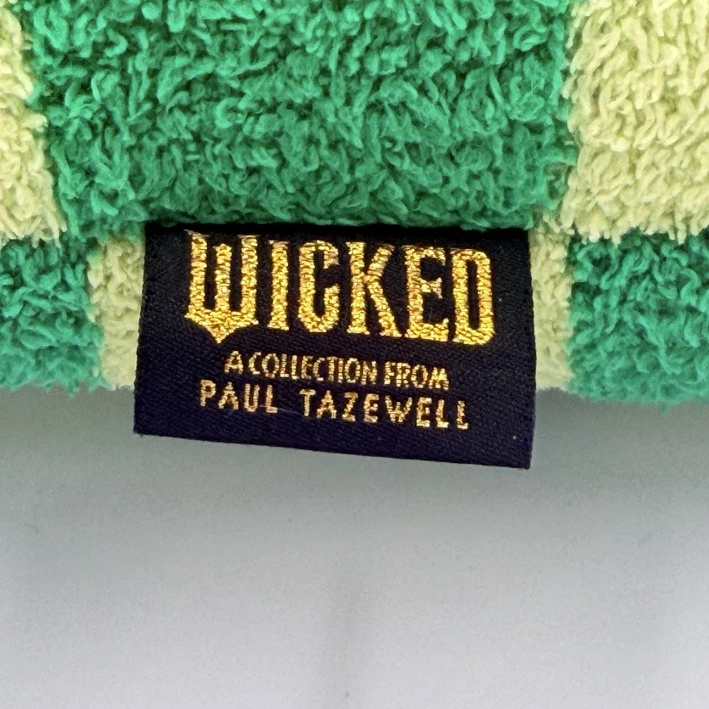 Wicked Elphaba Green Checkerboard Throw Pillow Plush Universal Studios
